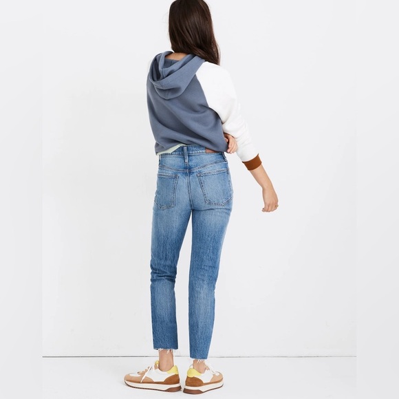 NWOT Madewell The Perfect Vintage Jean in Enmore Wash: Raw-Hem Edition Blue 24 - Picture 2 of 5